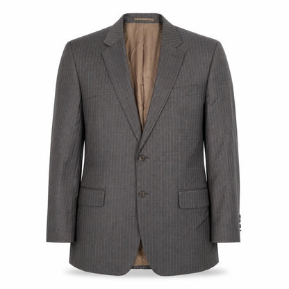 Next Mens Brown Striped Wool Jacket Suit Jacket Size 44 Regular