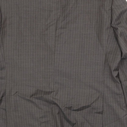 Next Mens Brown Striped Wool Jacket Suit Jacket Size 44 Regular