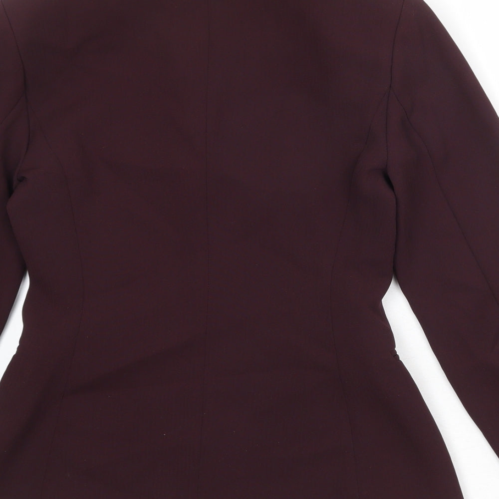 Portmans Womens Red Polyester Jacket Suit Jacket Size 6