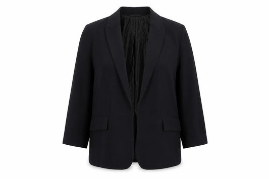 Marks & Spencer Womens Black Polyester Jacket Blazer Size 16 - Open Style