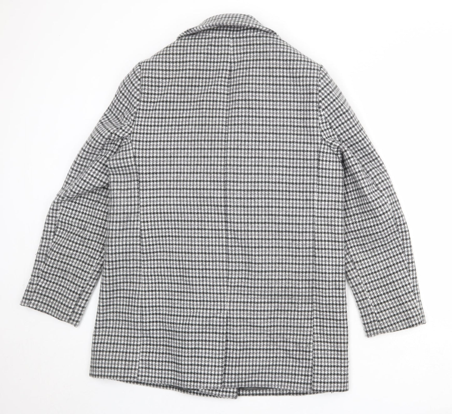 Marks and Spencer Womens Grey Geometric Jacket Blazer Size 14 Button
