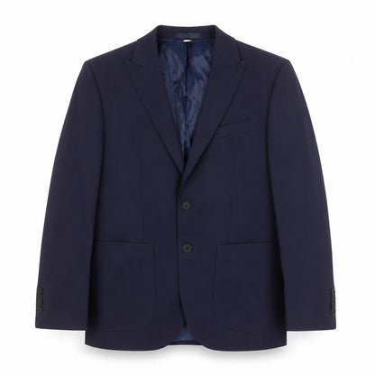 Front view of Autograph men’s blue polyester jacket suit jacket, size 38, regular