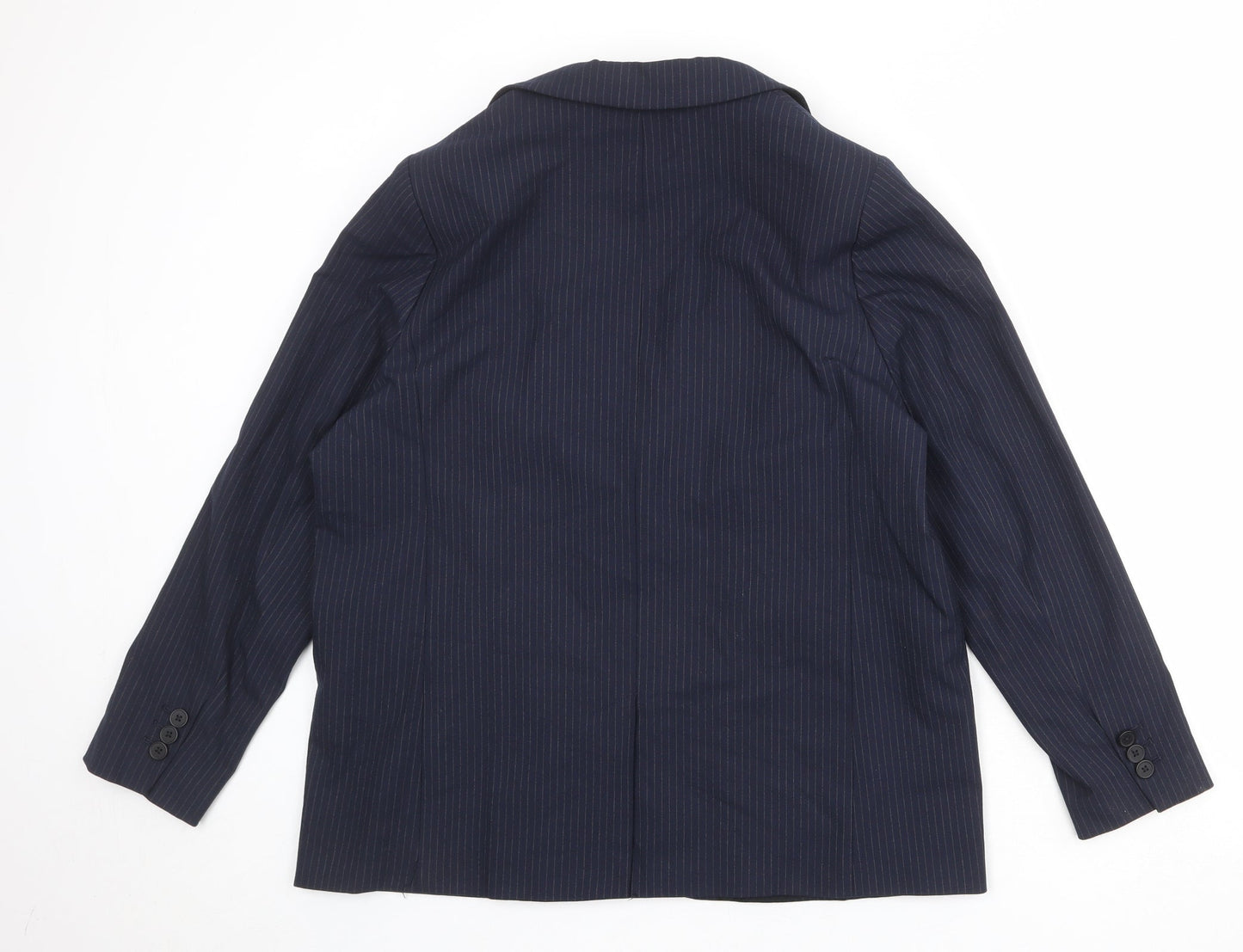 Marks and Spencer Womens Blue Polyester Jacket Suit Jacket Size 16