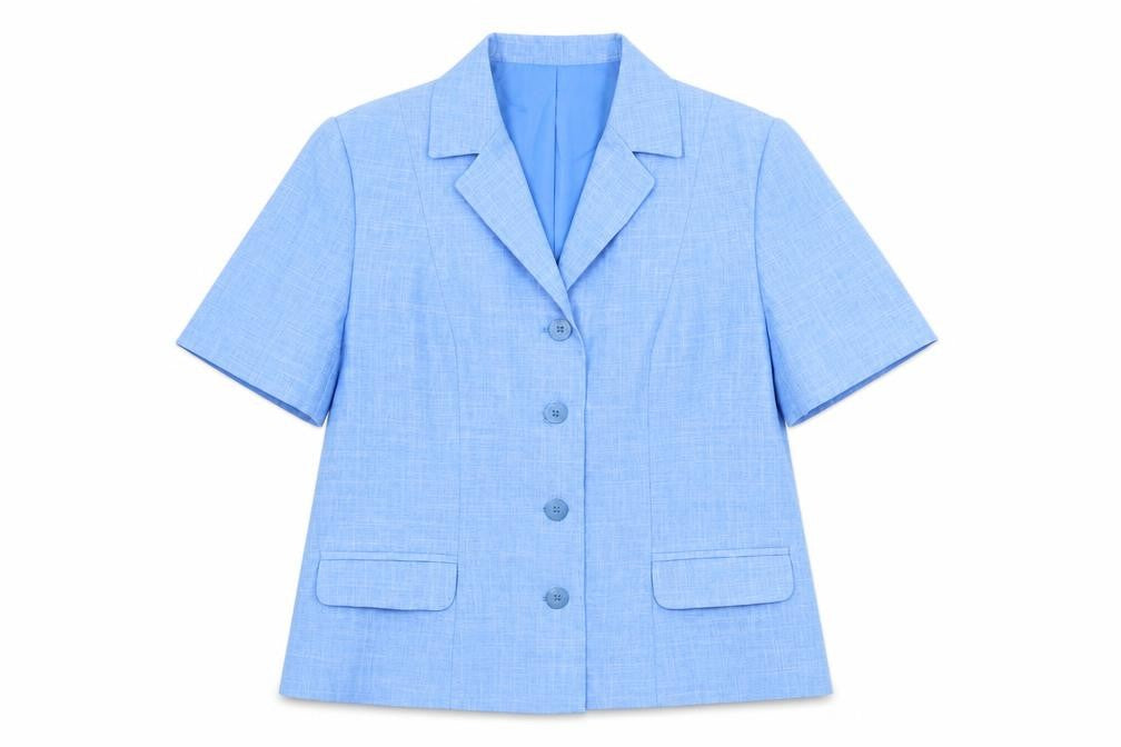 BHS Womens Blue Polyester Jacket Suit Top Size 16