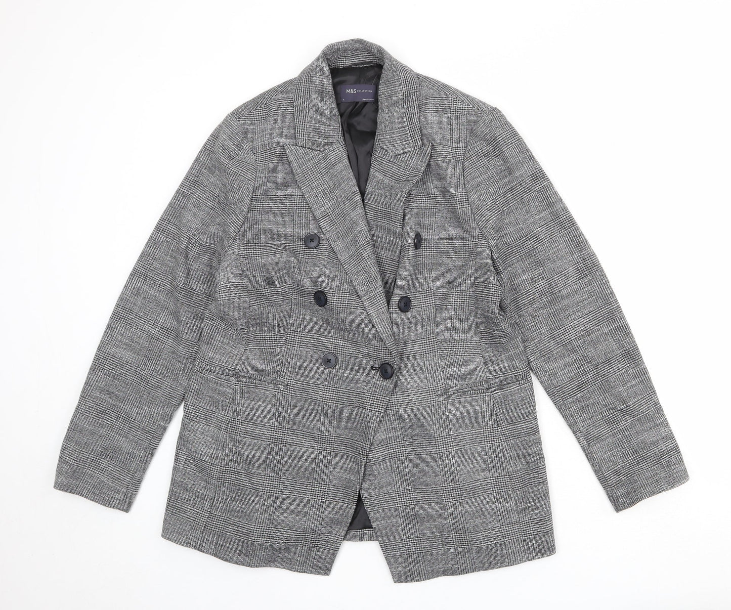 Marks and Spencer Womens Grey Polyester Jacket Suit Jacket Size 14