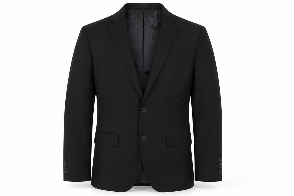 Marks & Spencer Mens Black Polyester Jacket Suit Jacket Size 38 Regular