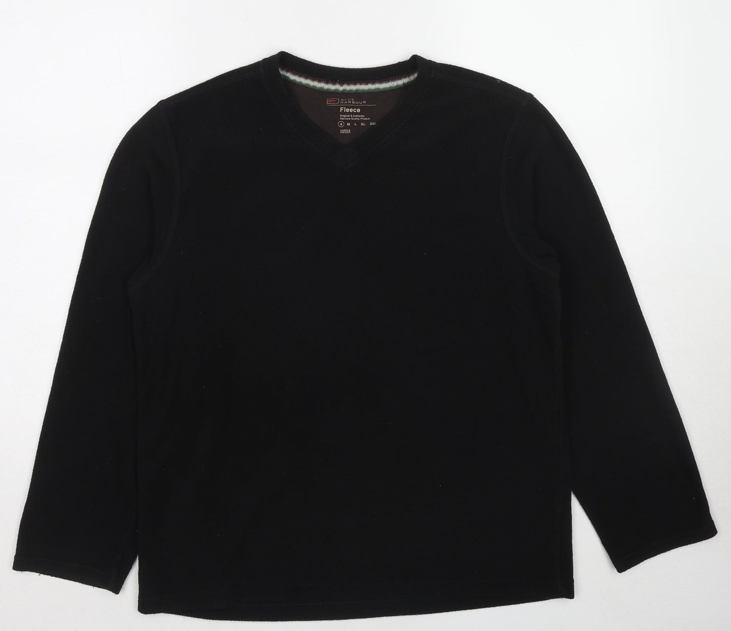Blue Harbour Mens Black Polyester Pullover Sweatshirt Size S