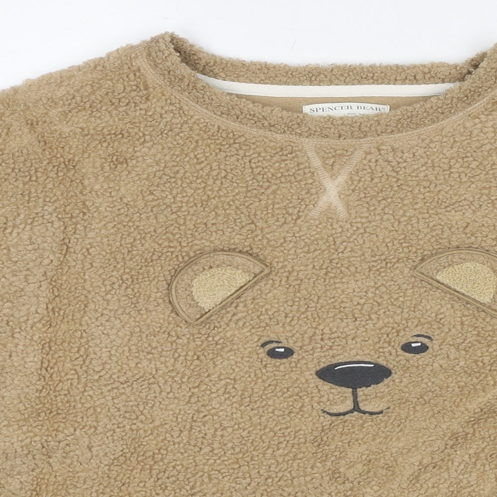 Marks and Spencer Womens Brown Polyester Pullover Sweatshirt Size S Pullover - Spencer Bear
