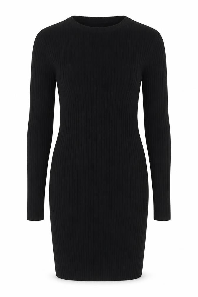 Marks & Spencer Womens Black Round Neck Viscose Pullover Jumper Size 8