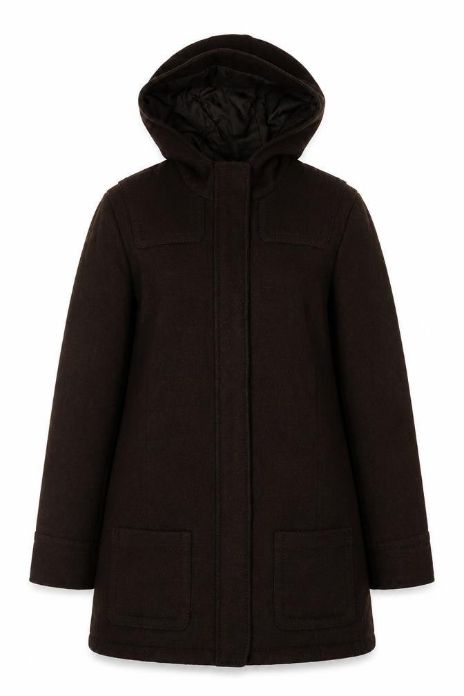 La Redoute Womens Brown Overcoat Coat Size 12 Zip