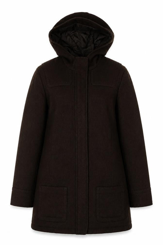 La Redoute Womens Brown Overcoat Coat Size 12 Zip