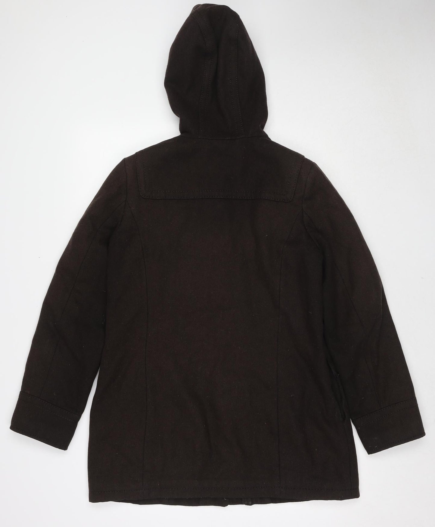 La Redoute Womens Brown Overcoat Coat Size 12 Zip