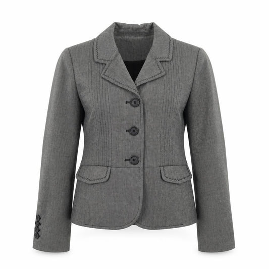 Ann Taylor Womens Grey Polyester Jacket Blazer Size XS