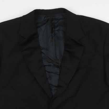 Skopes Mens Black Polyester Tuxedo Suit Jacket Size 44 Regular