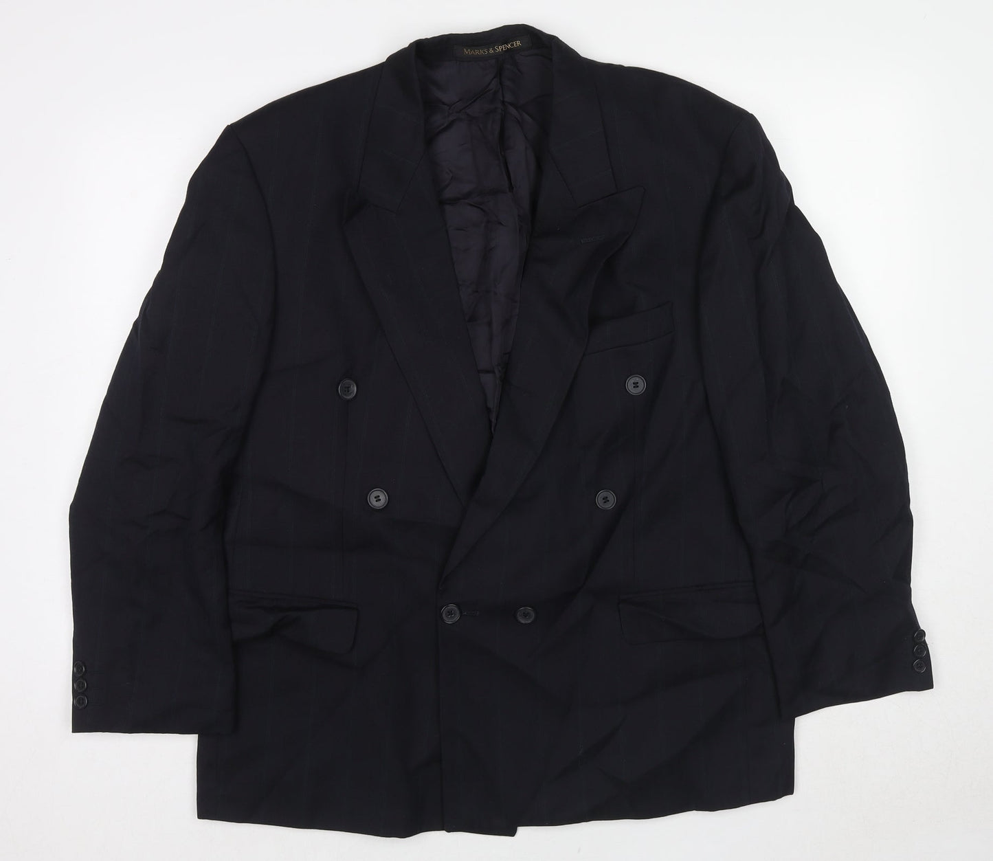 Marks and Spencer Mens Blue Wool Jacket Suit Jacket Size 40 Regular