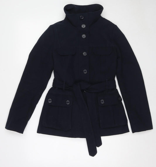 H&M Womens Blue Jacket Size 12 Button