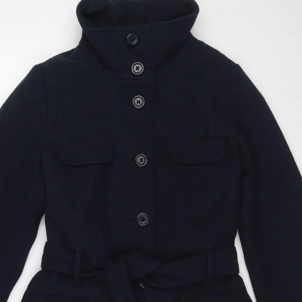 H&M Womens Blue Jacket Size 12 Button