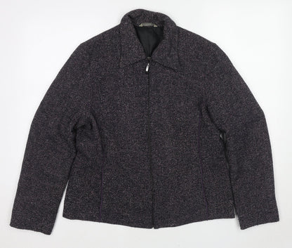 Marks & Spencer Womens Black Jacket Size 14 Zip