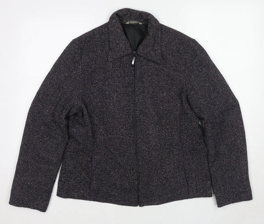 Marks and Spencer Womens Black Jacket Size 14 Zip