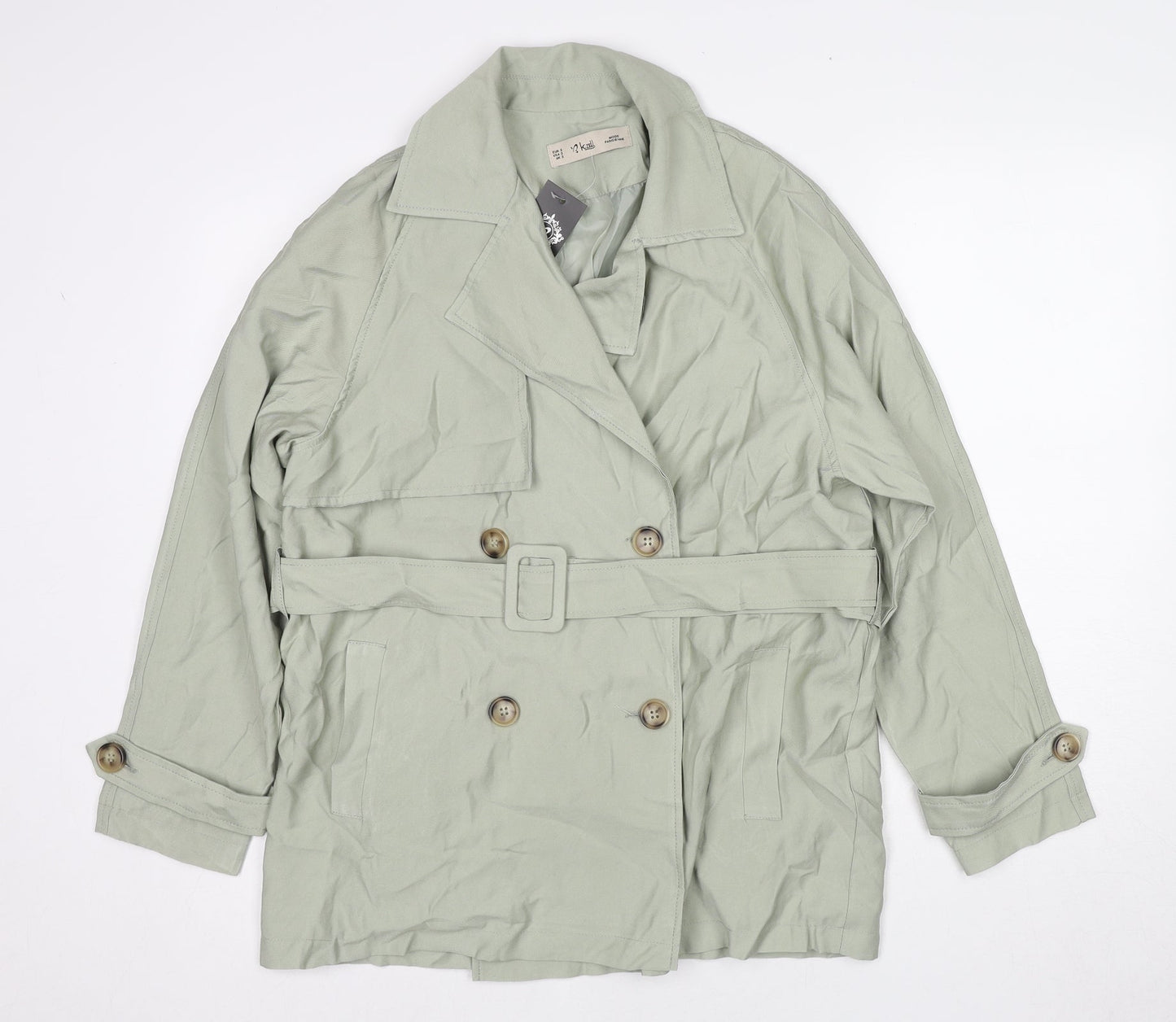 K.Zell Womens Green Jacket Size S Button