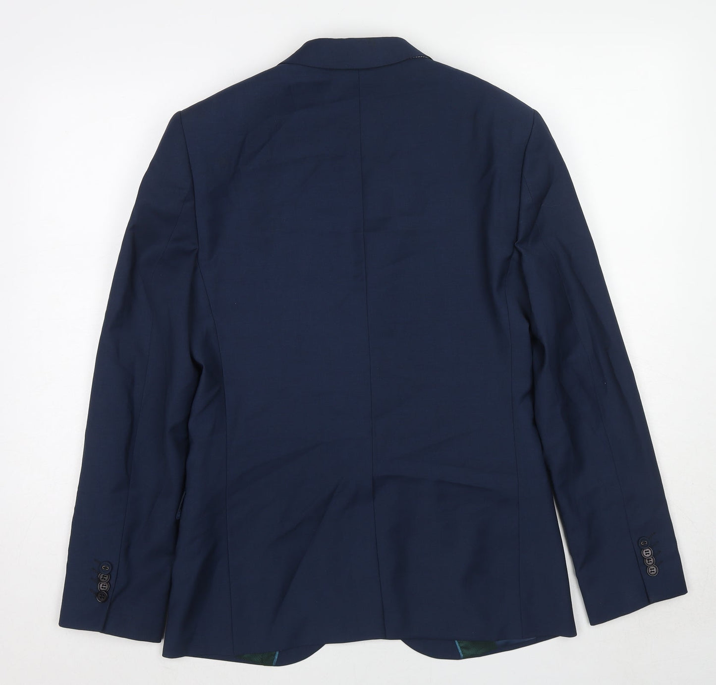 Marks and Spencer Mens Blue Polyester Jacket Suit Jacket Size 38 Regular