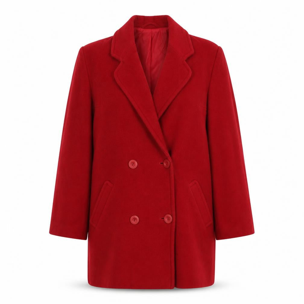West Lake Womens Red Overcoat Coat Size 10 Button