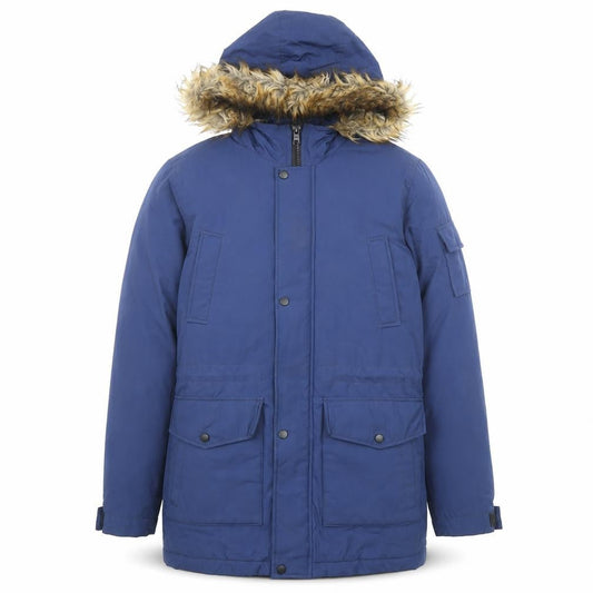 ASOS Mens Blue Parka Coat Size S Zip