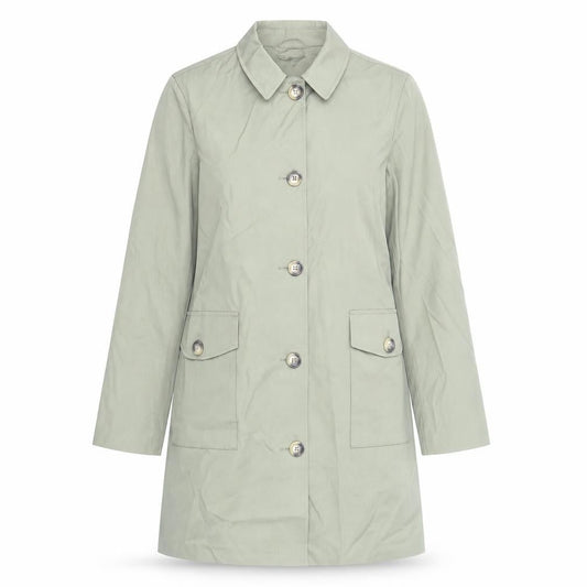 Marks & Spencer Womens Green Trench Coat Coat Size 10 Button