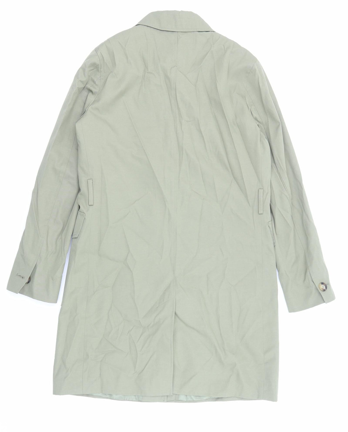 Marks & Spencer Womens Green Trench Coat Coat Size 10 Button