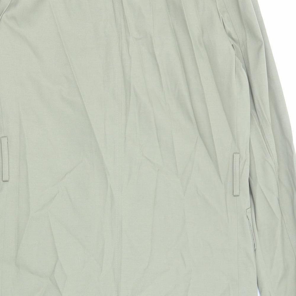 Marks & Spencer Womens Green Trench Coat Coat Size 10 Button