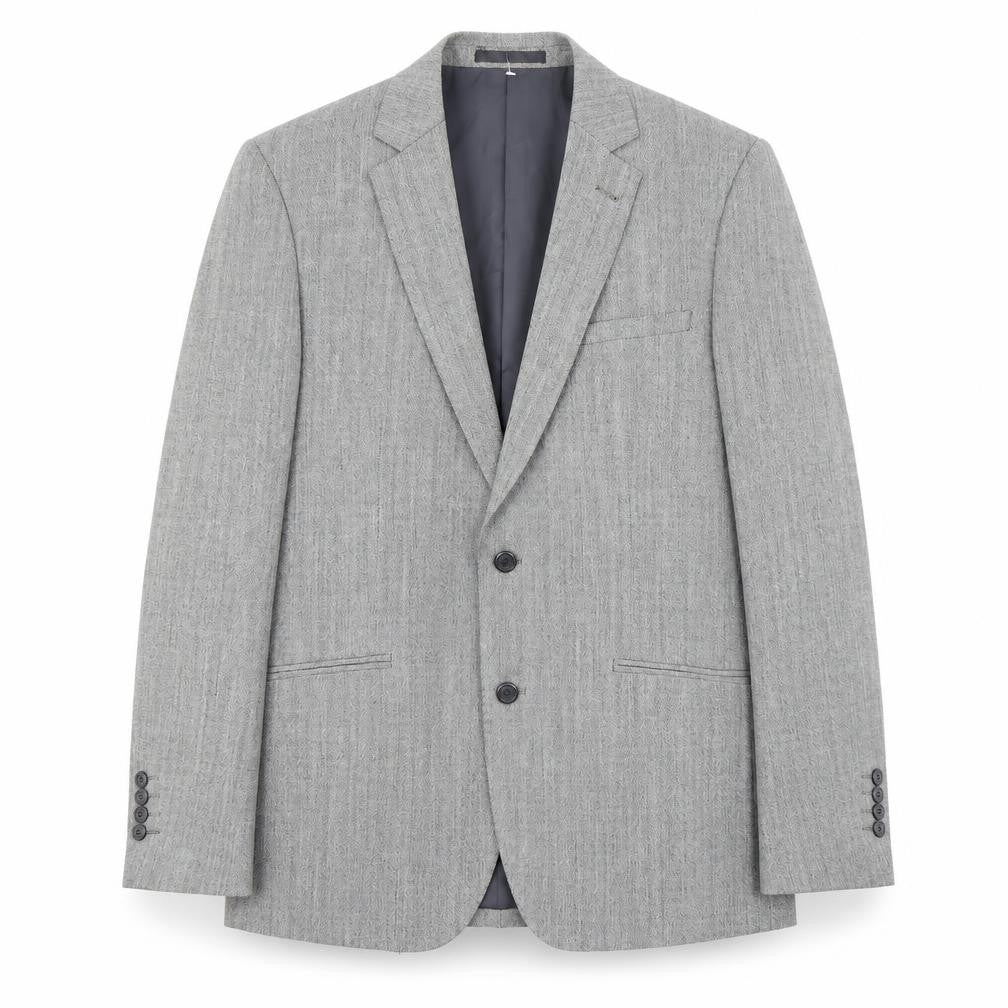 Fellini Mens Grey Polyester Jacket Suit Jacket Size 40 Regular