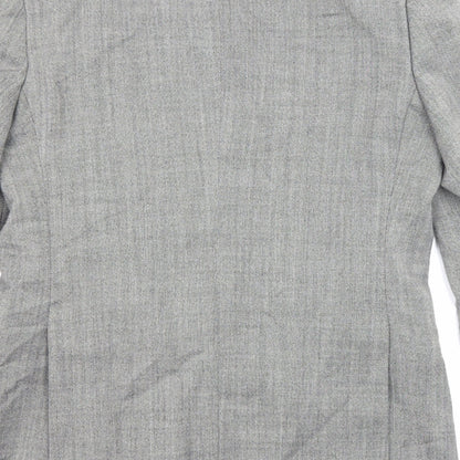 Fellini Mens Grey Polyester Jacket Suit Jacket Size 40 Regular