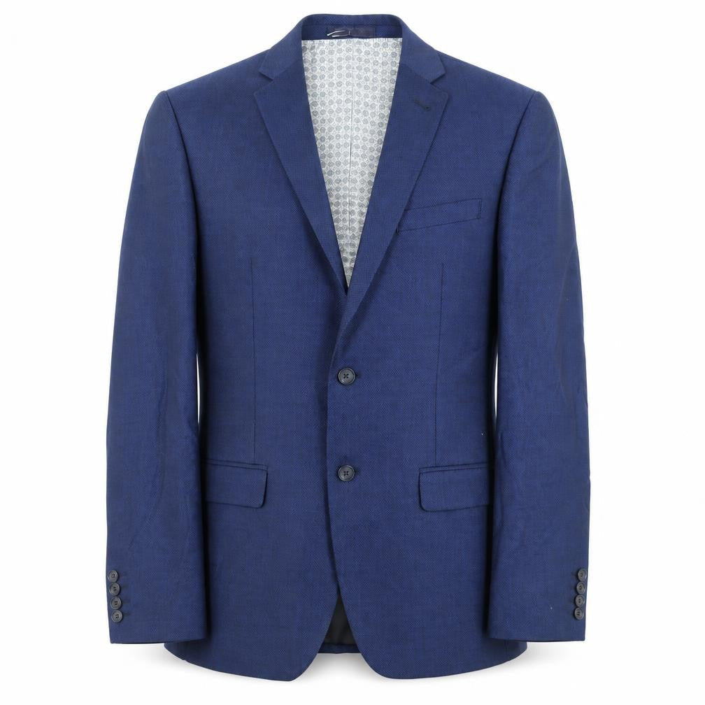 Racing Green Mens Blue Wool Jacket Suit Jacket Size 40 Regular
