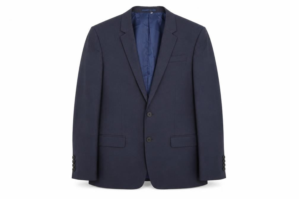 River Island Mens Blue Polyester Jacket Suit Jacket Size 38 Regular