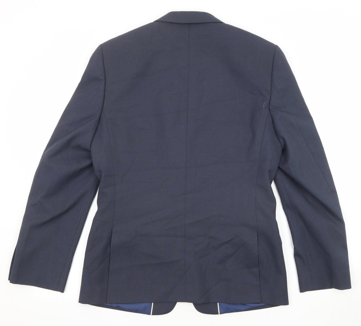 River Island Mens Blue Polyester Jacket Suit Jacket Size 38 Regular