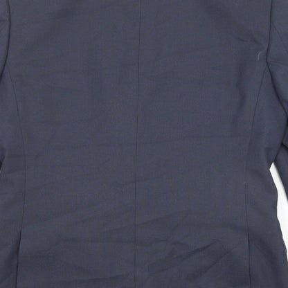 River Island Mens Blue Polyester Jacket Suit Jacket Size 38 Regular