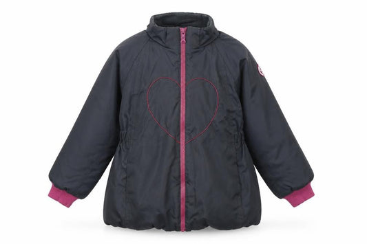 Racoon Girls Grey Jacket Size 8 Years Zip - Heart