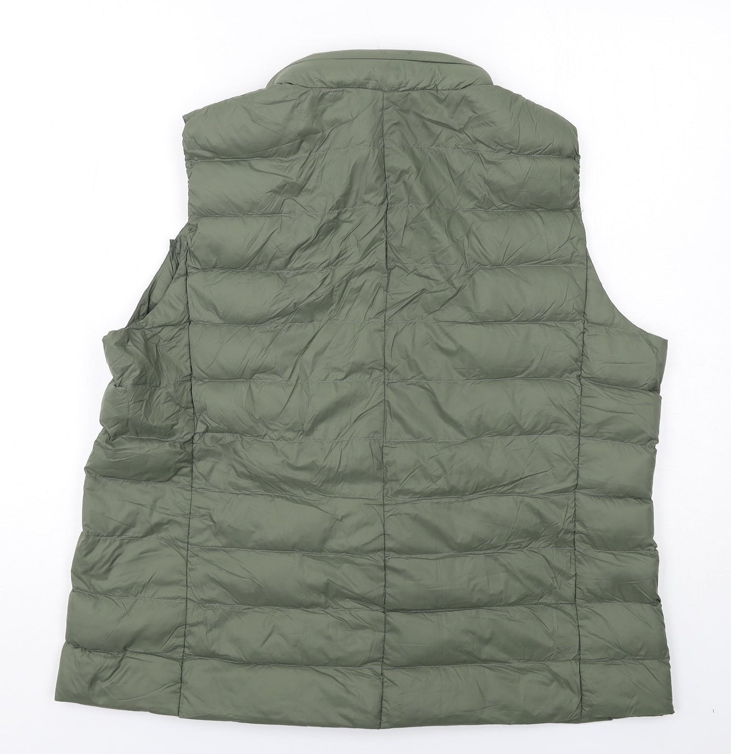 Marks and Spencer Womens Green Gilet Jacket Size 18 Zip