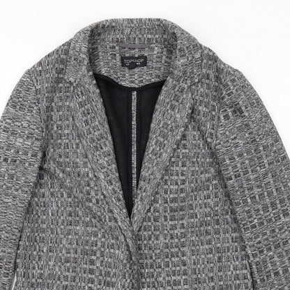 Topshop Womens Grey Overcoat Coat Size 8