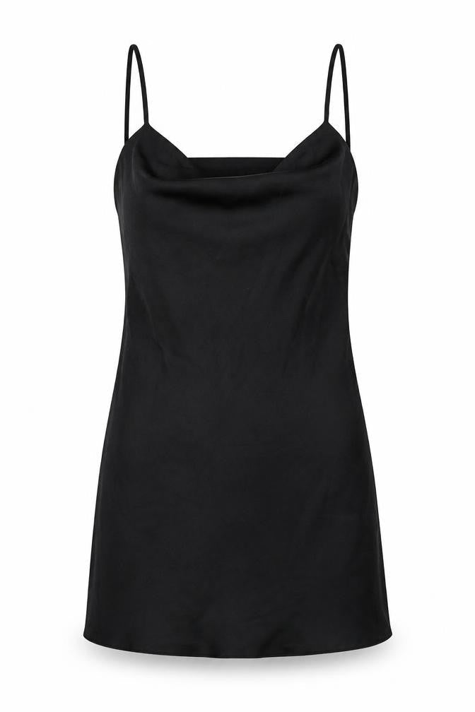 Miss Selfridge Womens Black Polyester Mini Size 8 Cowl Neck Pullover