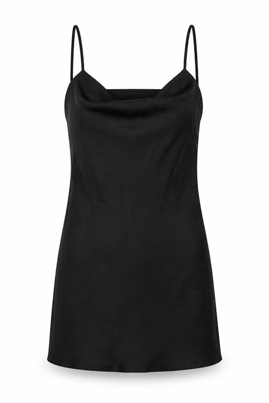 Miss Selfridge Womens Black Polyester Mini Size 8 Cowl Neck Pullover