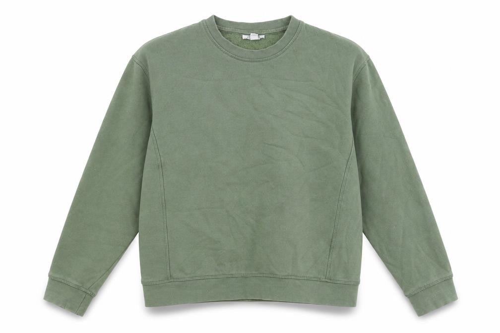 Topshop Womens Green Cotton Pullover Sweatshirt Size S Pullover