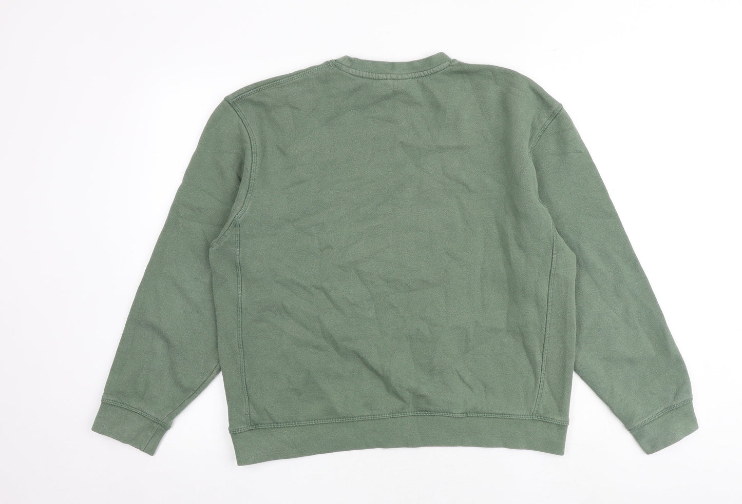 Topshop Womens Green Cotton Pullover Sweatshirt Size S Pullover