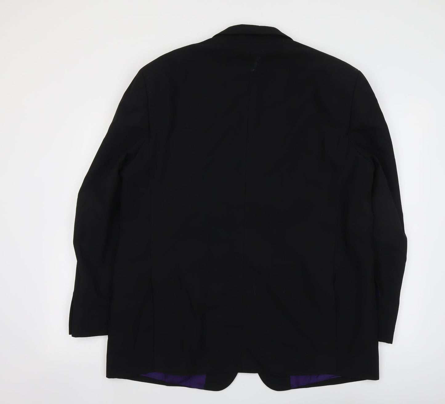 Marks and Spencer Mens Black Patent Leather Jacket Suit Jacket Size 44 Regular