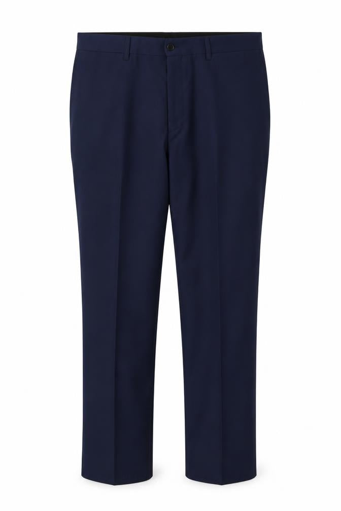 Paul Andrew Mens Blue Polyester Dress Pants Trousers Size 40 in L30 in Regular Button