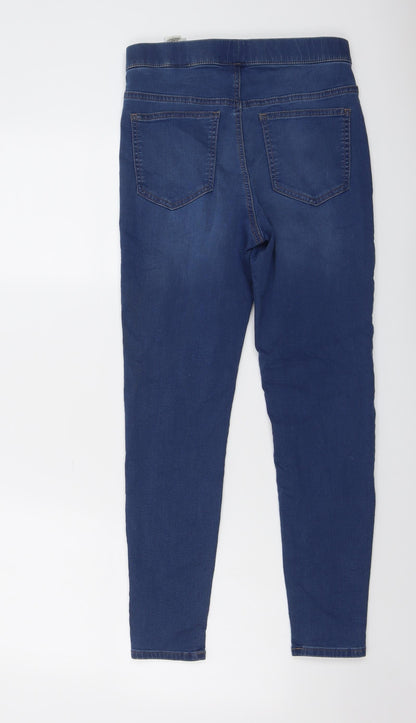 Marks & Spencer Womens Blue Cotton Jegging Jeans Size 8 L26 in Regular