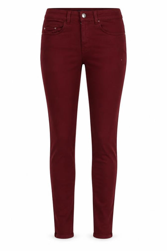 Zara Womens Red Cotton Skinny Jeans Size 4 L28 in Regular Button