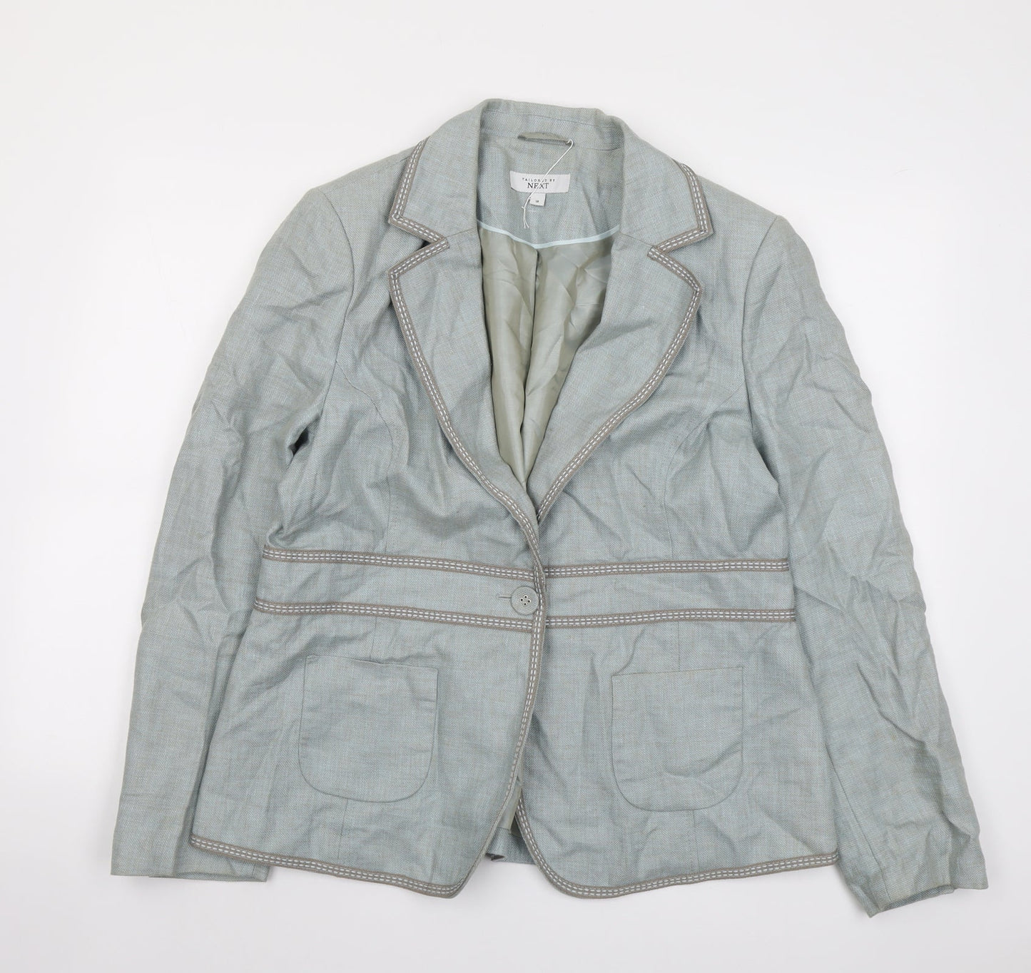 NEXT Womens Green Jacket Blazer Size 10 Button