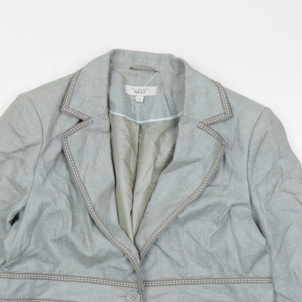 NEXT Womens Green Jacket Blazer Size 10 Button
