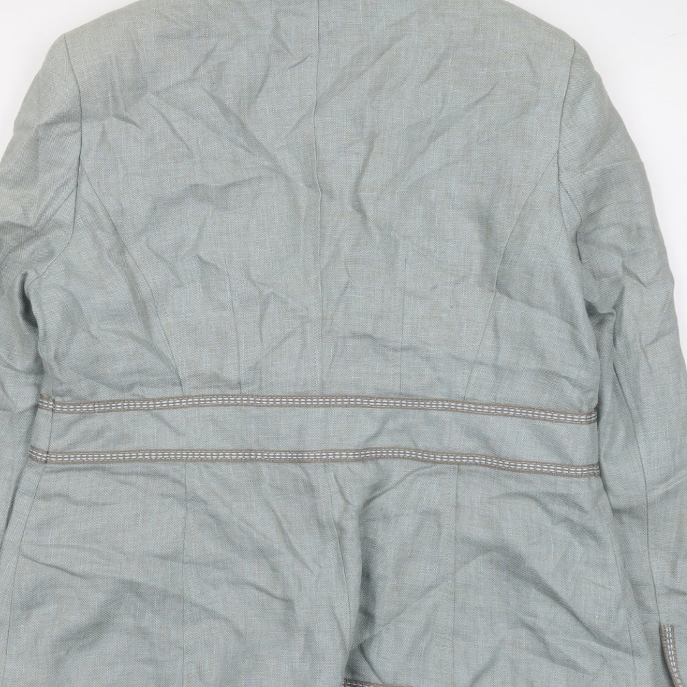 NEXT Womens Green Jacket Blazer Size 10 Button